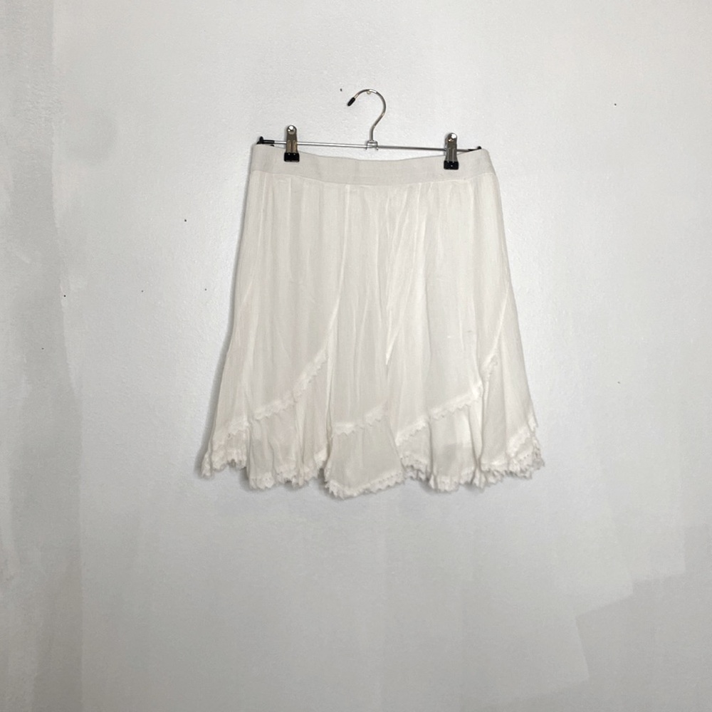 Whirling in the Wind White Circle Skirt